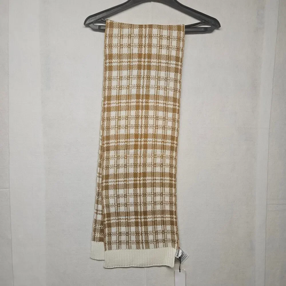 NWT Timberland Women's Plaid Scarf in Wheat